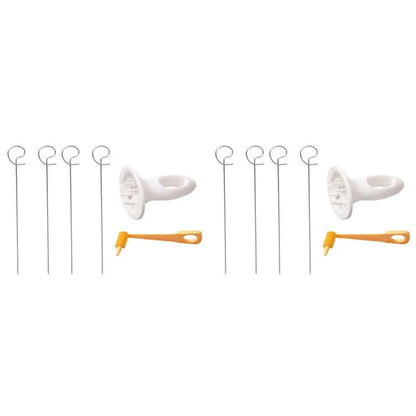 Spiral Potato Cutter with 4 Stainless Steel Sticks Manual Twisted Potato Slicer Reusable Potato Twister Kitchen Gadgets