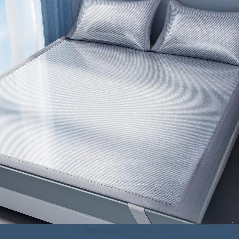 1PCS solid color ice silk mat summer student dormitory single bed sheet mat cool bed sheet