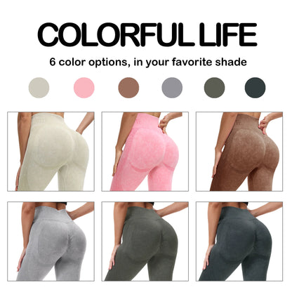 2-Pack Women’s High Waist Butt Lifting Seamless Yoga Leggings
