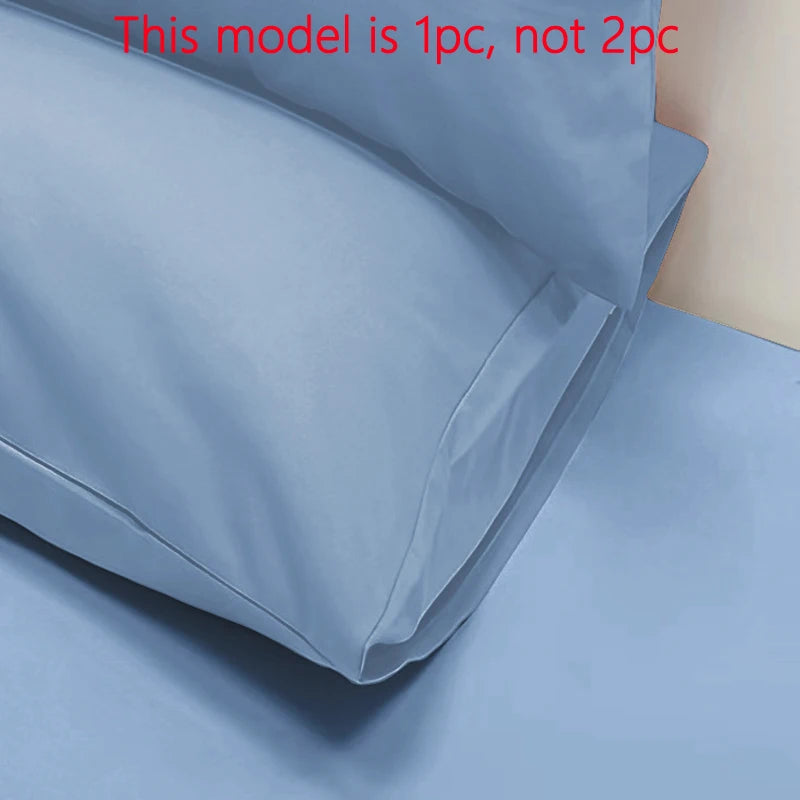 Matte Solid Tibetan Blue Pillowcase, Pocket Sealed