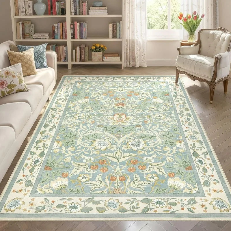 Amecrian Vintage Living Room Carpet Nonslip Machine Washable Print Coffee Table Floor Mat Large Bedroom Bedside Rug Ковер 러그