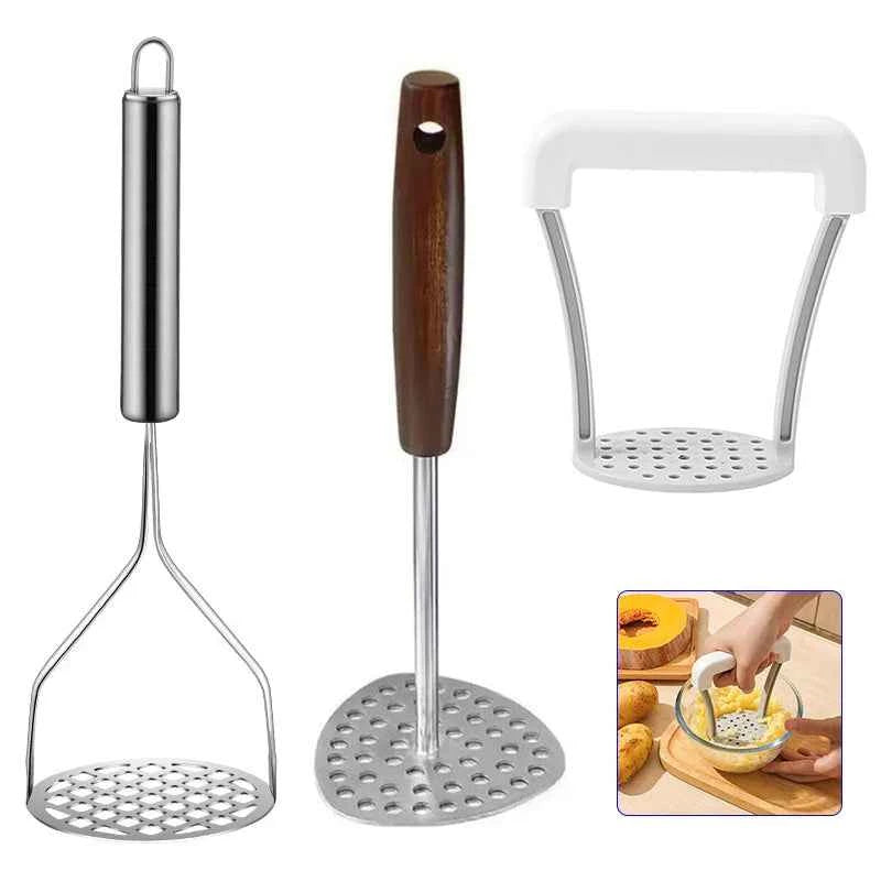 Kitchen Gadget Creative Mud Press Masher Puree Juice Maker Stainless Steel Potatoes Crusher Pusher Fruit Tools Cocina Cozinha