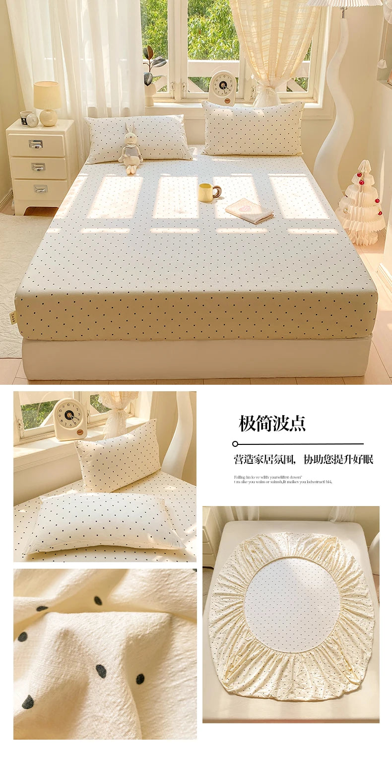 Green Floral Fitted Bed Sheet | Single, Queen, King