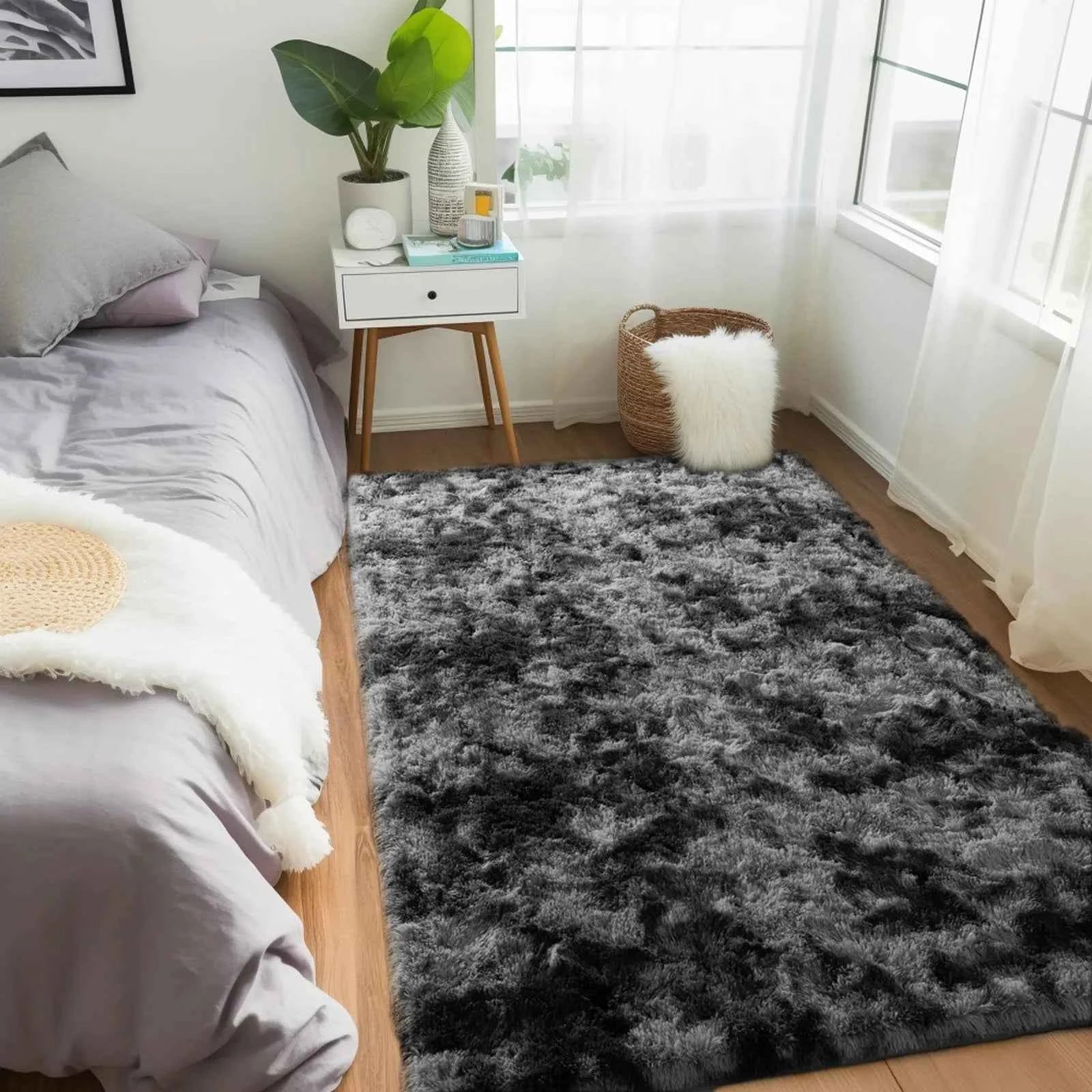 VIKAMA Minimalist Style Living Room Carpet, Fluffy And Slip-Resistant Children's Room Mat, Bathroom Carpet, Home Decoration