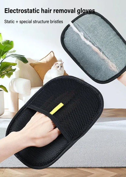 Static Pet Hair Removal Mitts for Furniture