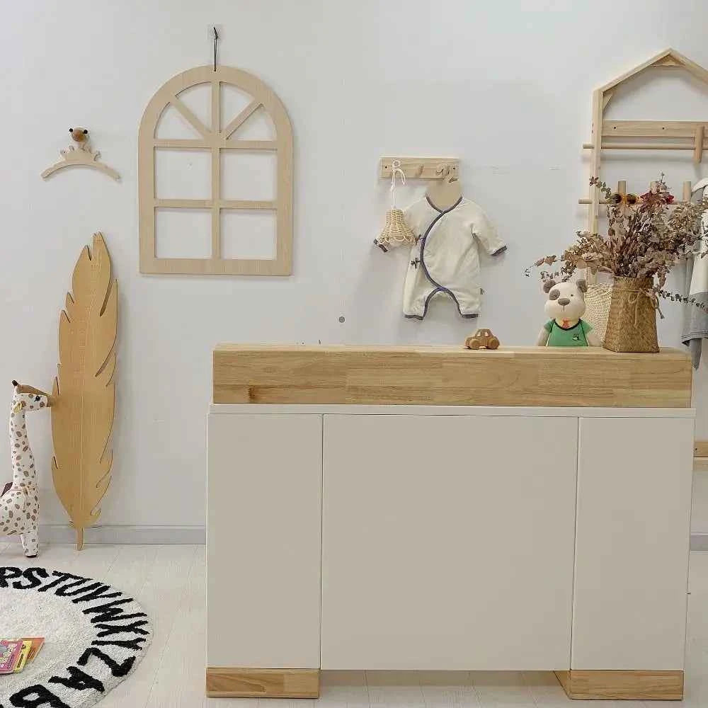 Bedroom Background Kids Room Decor Photo Props Wood Craft Window Shaped Pendant Wood Hanger Pendant Alphabet Wall Hanger