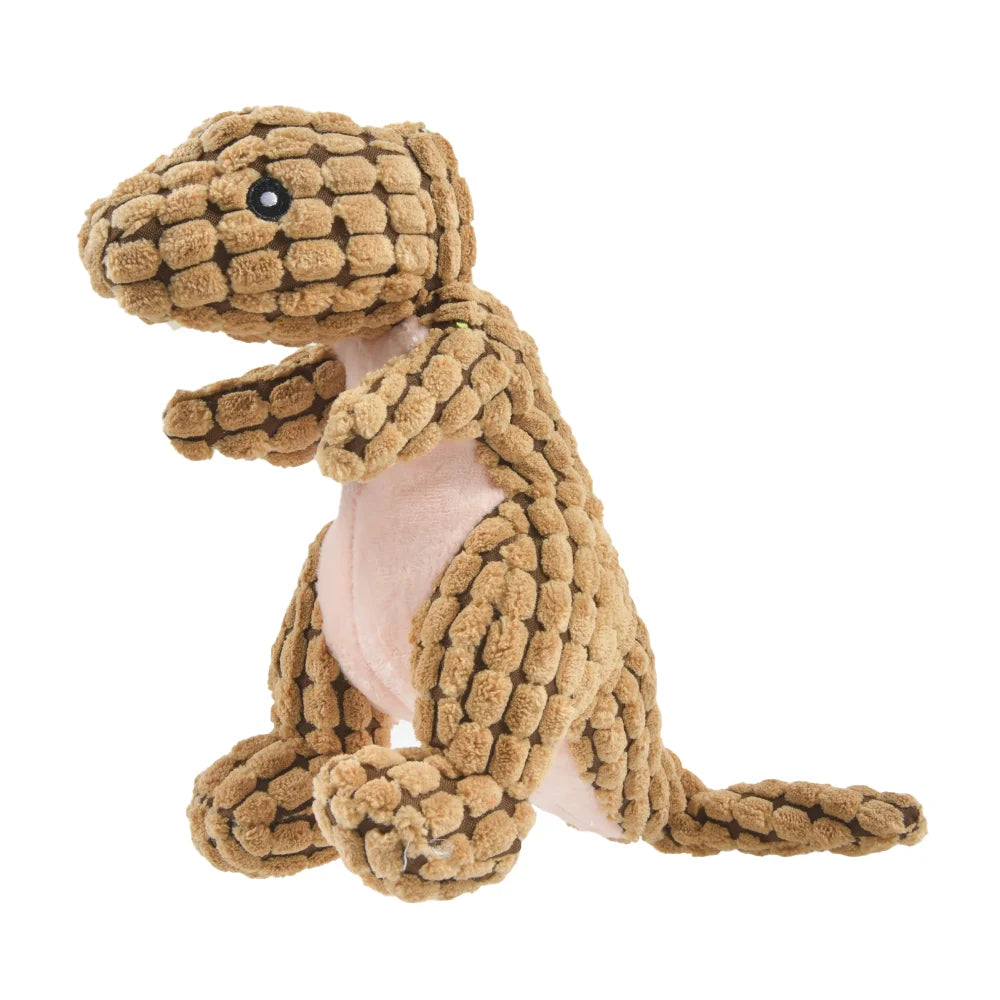 Plush Dinosaur Dog & Cat Toy – Interactive Stuffed Chew Toy for Small Dogs & Cats