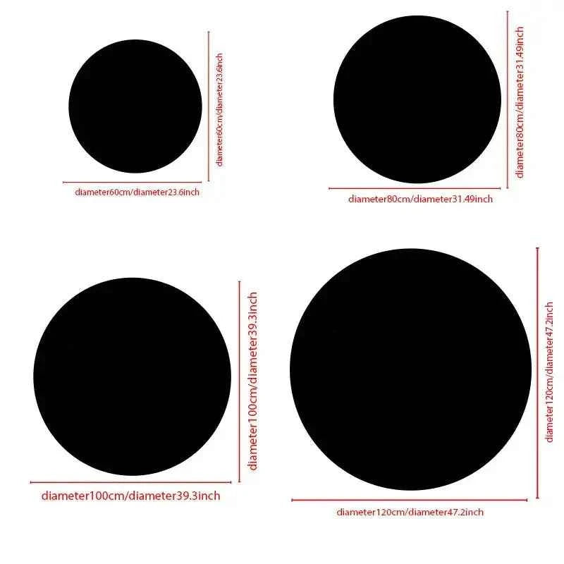 VIKAMA Black 8-Piece Billiards Carpet - Soft Fuzzy Living Room Floor Mat - Bedside Rug For Bedroom - Ideal For Soft Home Decor