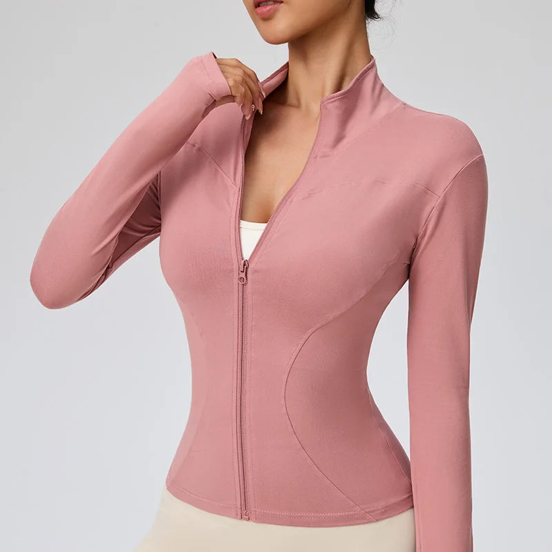 2025 Fall Pilates Quick-Dry Athletic Jacket for Women - Ideal for Gym Workouts & Outdoor Running