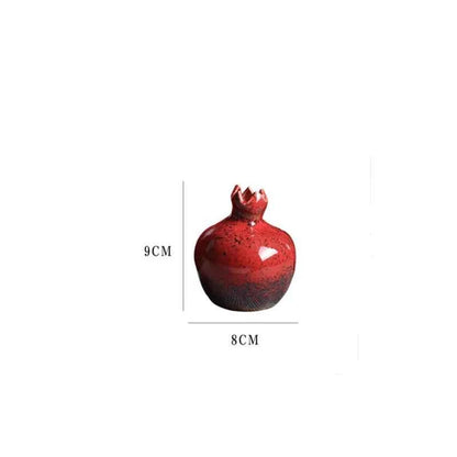 Creativity Ceramic Vase Red Pomegranate Flower Arrangement Accessories Flower Vase Decorative Ornaments Modern Home Decoration