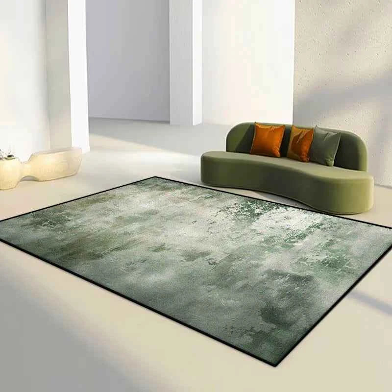 Green Abstract Flannel Carpet Bedroom Decoration Large Area Rugs Sofa Side Carpets for Living Room Soft Fluffy Lounge Floor Mat