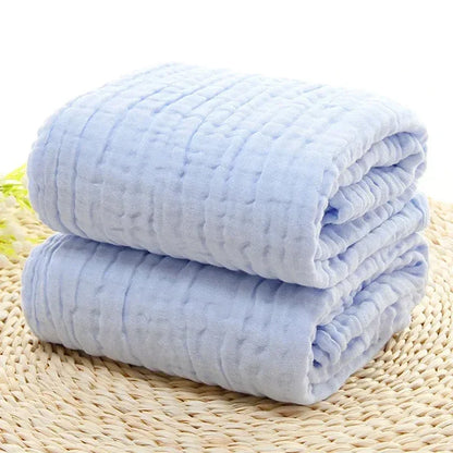 Pure Cotton Bubble 6 Layers Baby Bath Towel Kids Swaddle Wrap Bedding Muslin