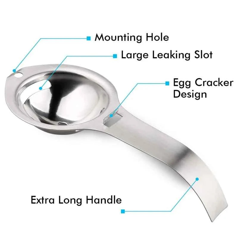 Egg Separator Egg Yolk White Filter 304 Stainless Steel Yolk Separator Egg Divider Sieve Baking Cooking Tools Kitchen Gadgets