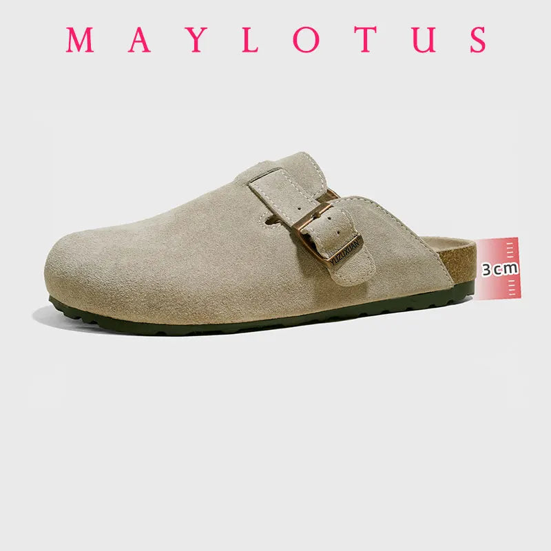 New Boston Clogs Slippers For Women Men Cork Original Sandals Femme Hombre Suede Mules Slides With Arch Mujer Zuecos Shoes