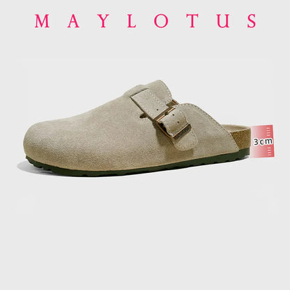 New Boston Clogs Slippers For Women Men Cork Original Sandals Femme Hombre Suede Mules Slides With Arch Mujer Zuecos Shoes