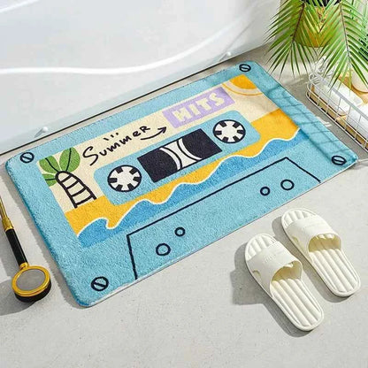 Cassette Music Tape Doormats Retro Classic Bath Mat Home Rug Non-Slip Carpet Bedroom Toilet Bathroom Kitchen Mats For Floor