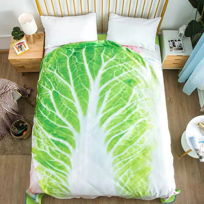 Cabbage Throw Blanket Lettuce Blanket Super Soft Fuzzy Plush Blanket for Gifts,Bedding Quilt Home Decor for Couch Sofa Bed All Season