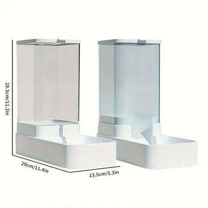 Automatic Gravity Dog Feeder & Water Dispenser — Plastic Food & Water Set for Pets