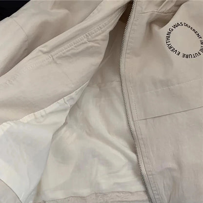 Kids Hooded Zipper Jacket, Spring Autumn Cartoon Print