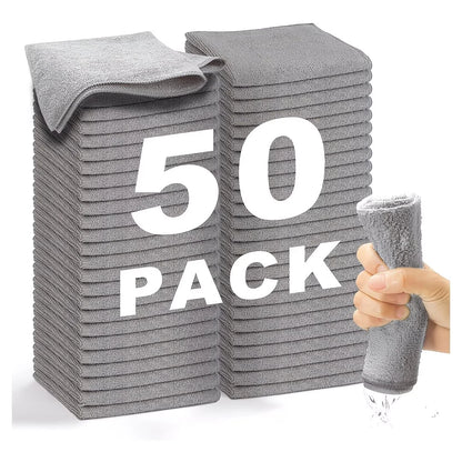 Lint-Free Microfiber Cleaning Cloths, Reusable