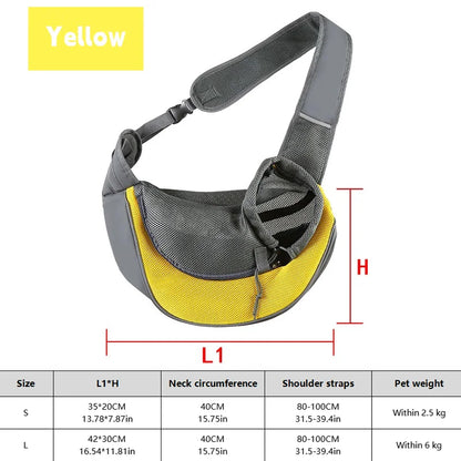 Breathable Mesh Dog Sling Carrier Backpack