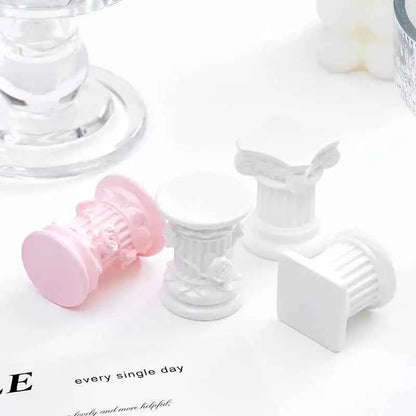 Charming Home Decor: Indoor Greek Column Roman Pillar Figurine & Candlestick Stand for Dining Room and Garden Scenery