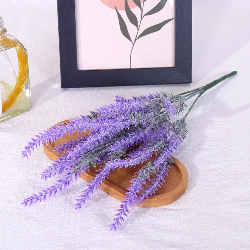 5 fork Artificial Flocking Lavender Plant wedding home decoration Artificial Fake Flower Wheat Plant Decoration Flower