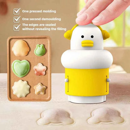 Dumpling Embossing Mold & Wonton Maker - Baby Food Tools with Automatic Sealing, Easy Press for Ravioli Pierogi Pastry