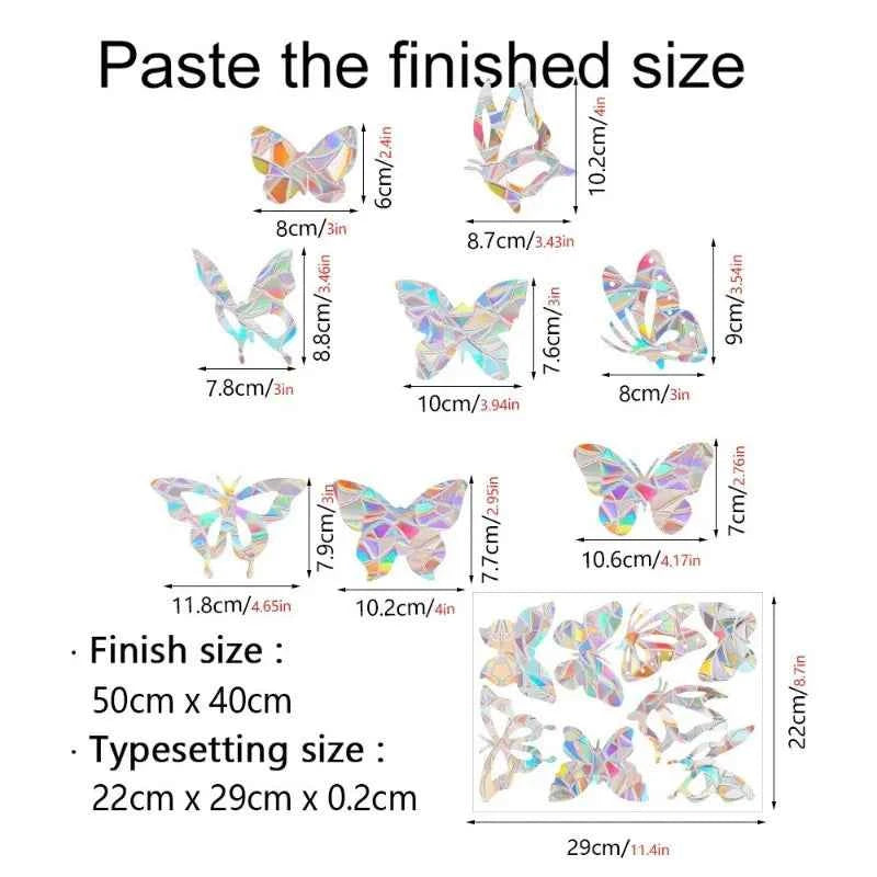 29 Stylels Rainbow Maker Sun Catcher Wall Stickers Cat Bird Star Mushroom Moon Sun DIY Window Glass Electrostatic Prisms Sticker