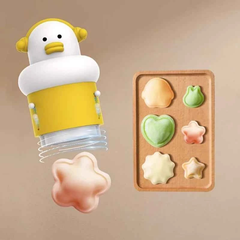 Dumpling Embossing Mold & Wonton Maker - Baby Food Tools with Automatic Sealing, Easy Press for Ravioli Pierogi Pastry