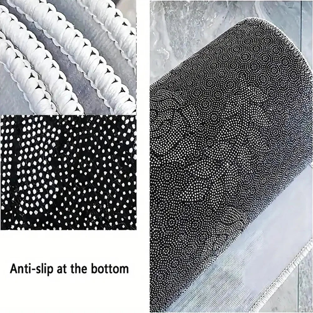 Nordic Abstract Geometric Area Rug – Anti-Slip Washable Felt Floor Mat for Living Room & Kitchen