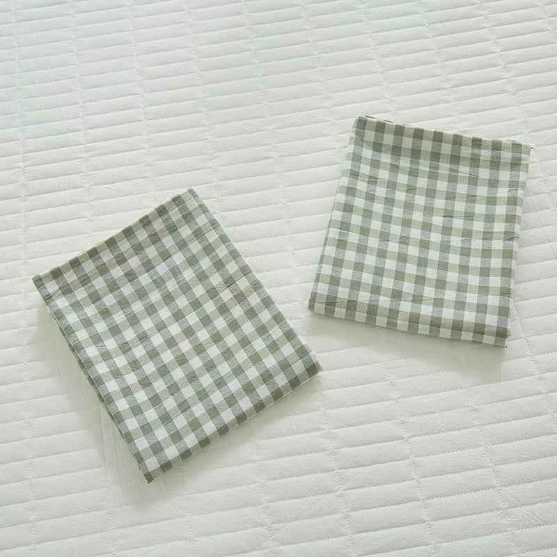 Pillowcase Envelope Style Plaid Couples Plain Ins 48x74cm 100% Pure Cotton Home Textile Household Bedroom Throw Pillow Case