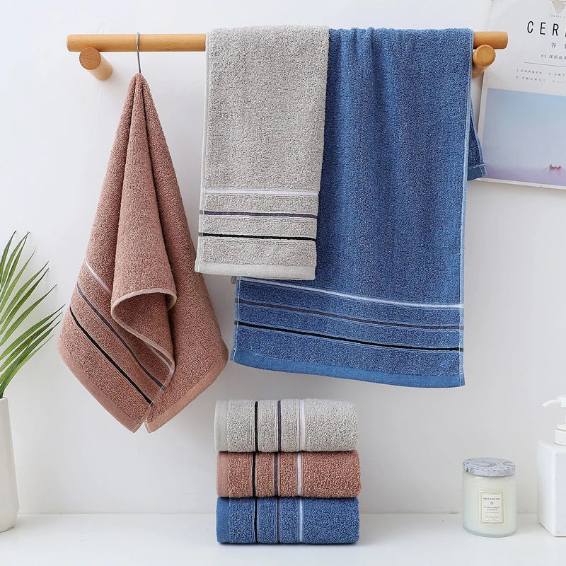 Premium Soft Absorbent Bath & Face Towels — Multi-Color Pack