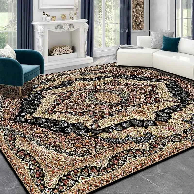 Persian Style Carpet for Living Room Home Decoration Retro Lounge Rug Soft Bedroom Carpet Non-slip Bedside Mats Washable 200x300