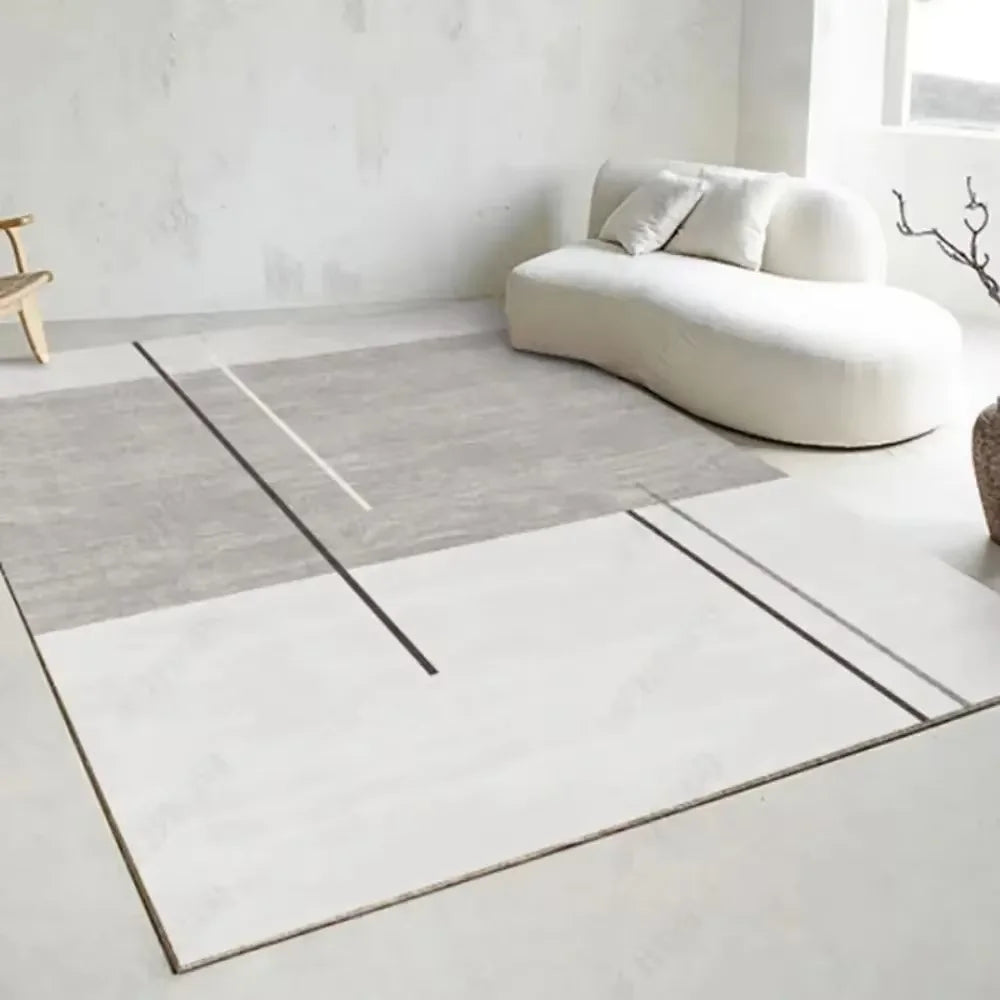 VIKAMA Light Luxury Flannel Area Rug – Non-Slip Washable Soft Carpet for Living Room & Bedroom