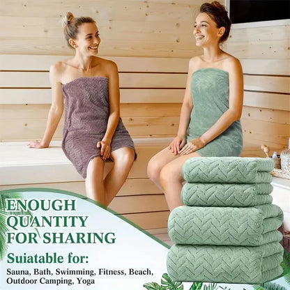 4/6 Pcs Towel Set - Soft Hand Towel Absorbent Bath towel Set 2 Size