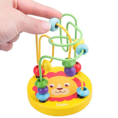 Colorful Wooden Roller Coaster Educational Circle Toy For Preschool Learning Bead Maze Toy Perfect Gift For Young Children