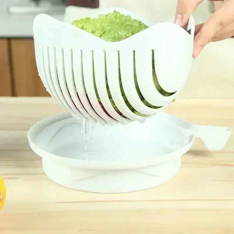 Vegetable Salad Cutter Cutting Bowl Slices Fruit, Kitchen Tools, Accessories Gadgets Kitchen Items Kitchen Gadgets Vegetable