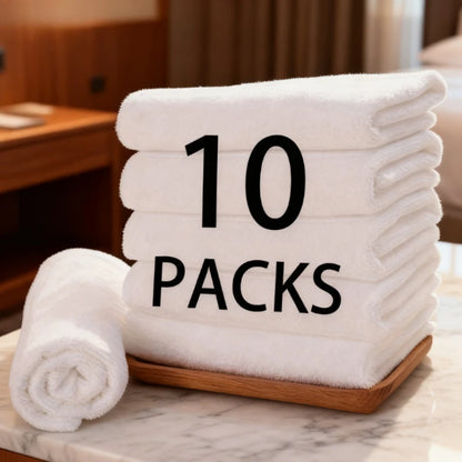 White Microfiber Massage Towels, 10-Pack Salon Use