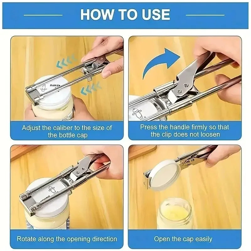 Adjustable Stainless Steel Kitchen Opener, 1 or 2 Pieces