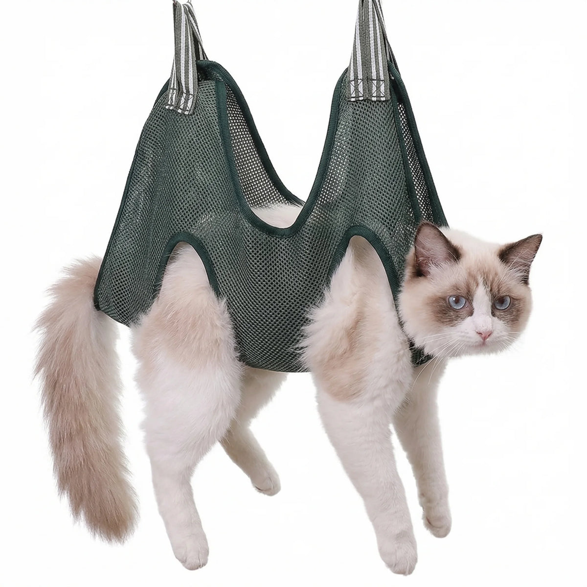 Adjustable Cat Grooming Hammock & Restraint Bag
