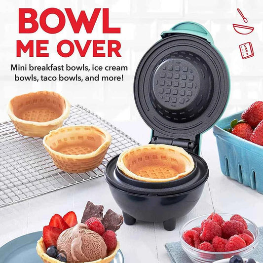 New Mini Waffle Bowl Maker 110V/220V Breakfast Machine Egg Tart Ice Cream & Egg Roll Maker for Home Kitchen Waffle Maker