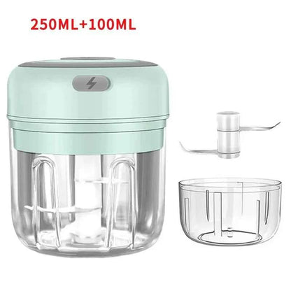 Electric Food Chopper Garlic Crusher Meat Grinder Mini Garlic Press Vegetable Chopper Masher Machine USB Kitchen Gadgets 100ml