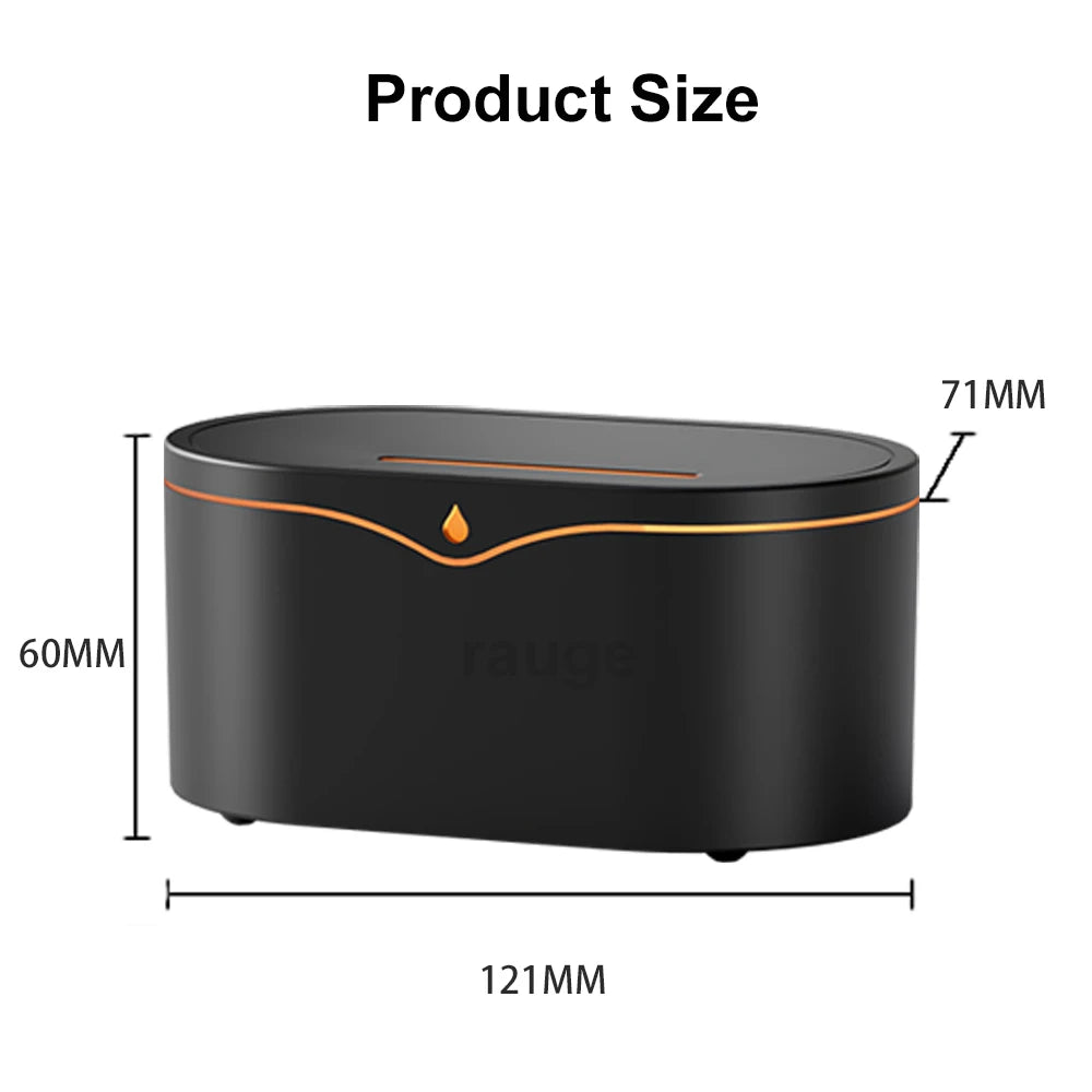Flame Aroma Humidifier with LED Light, Essential Oil Diffuser