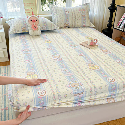 100% Cotton Cute Bear Print Bed Sheet, All Sizes