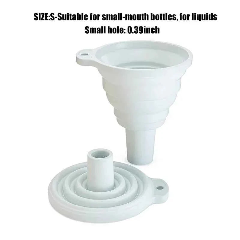 Kitchen Silicone Funnel  Foldable Funnel for Filling Water Bottle With Liquid Transfer Portable Oil Pot Funnel Kitchen Gadgets