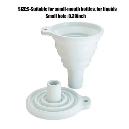 Kitchen Silicone Funnel  Foldable Funnel for Filling Water Bottle With Liquid Transfer Portable Oil Pot Funnel Kitchen Gadgets