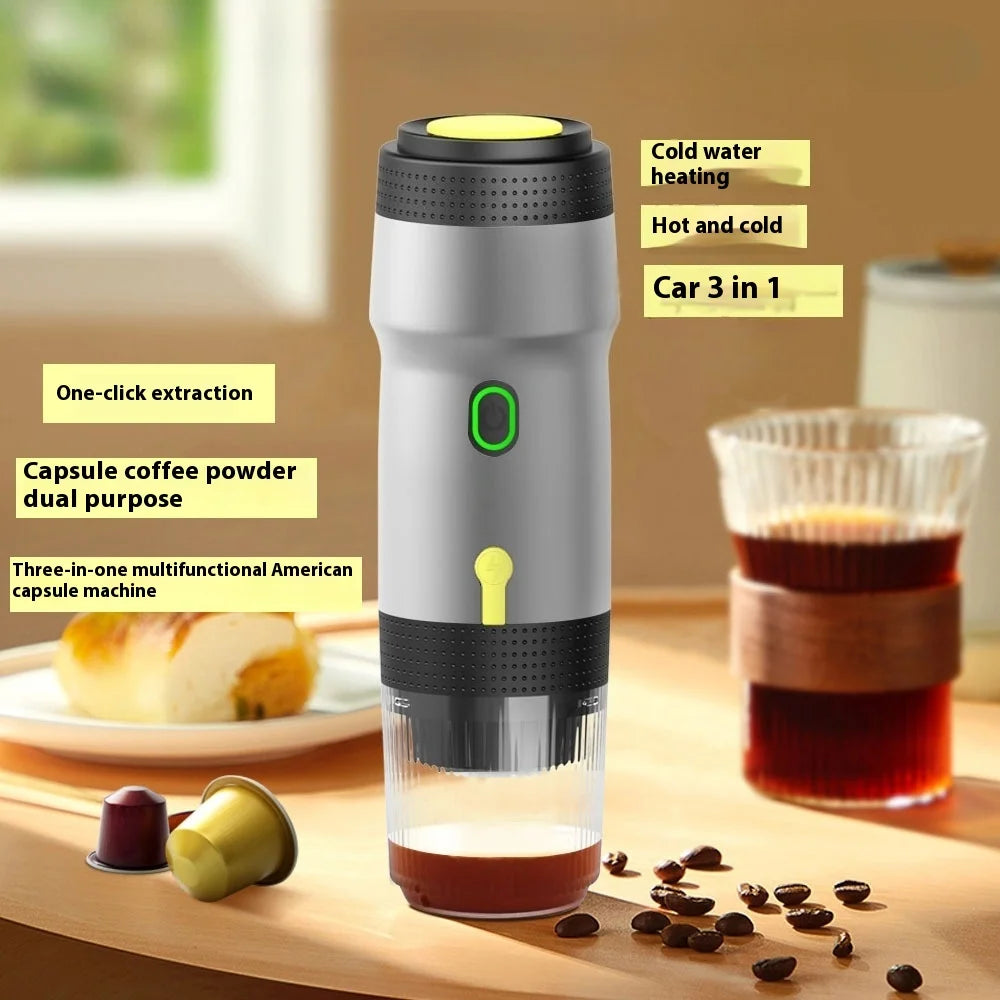 Multifunctional 3-in-1 Portable Espresso Machine | Car Home Camping American & Italian Style