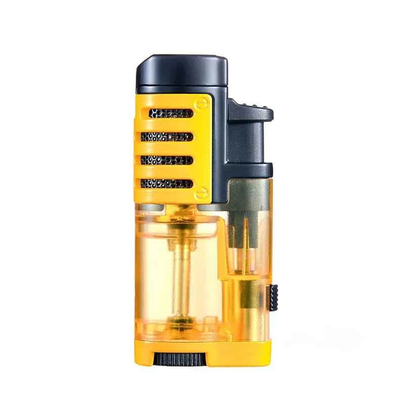 Cigar Butane Refillable Triple Jet Torch Lighter Windproof Adjustable Flame Lighter Men Cigarette Accessories Gifts FastShipping