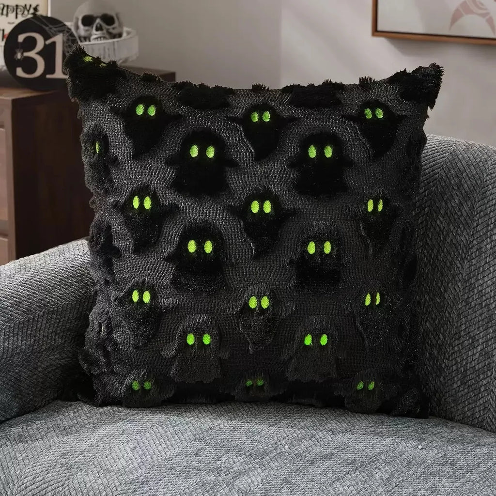 3D Halloween Imp Embroidered Pillowcase